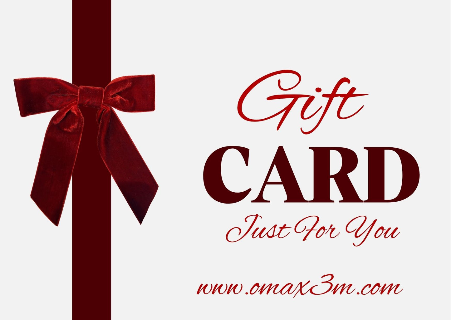 OMAX3M gift card for wellness and self-care products