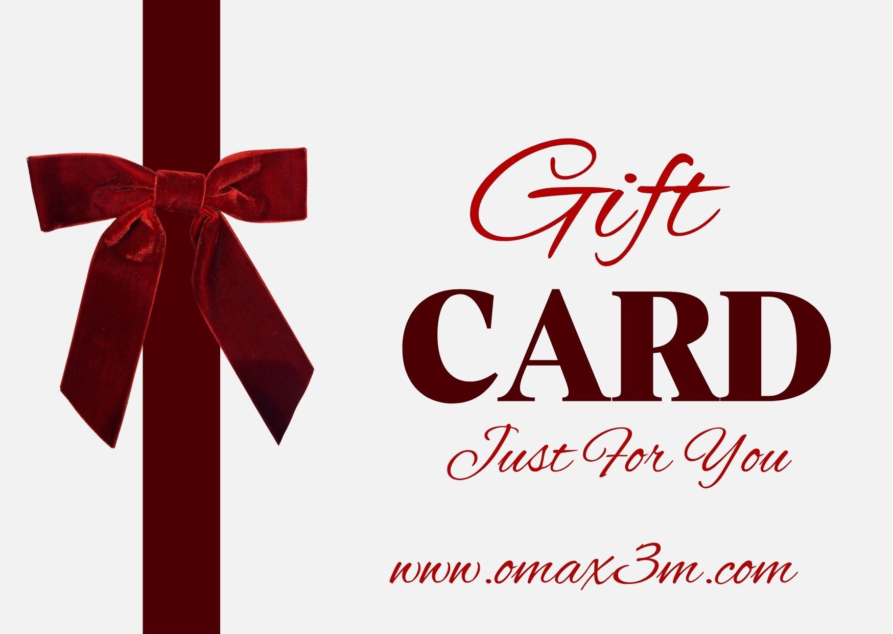 OMAX3M gift card for wellness and self-care products